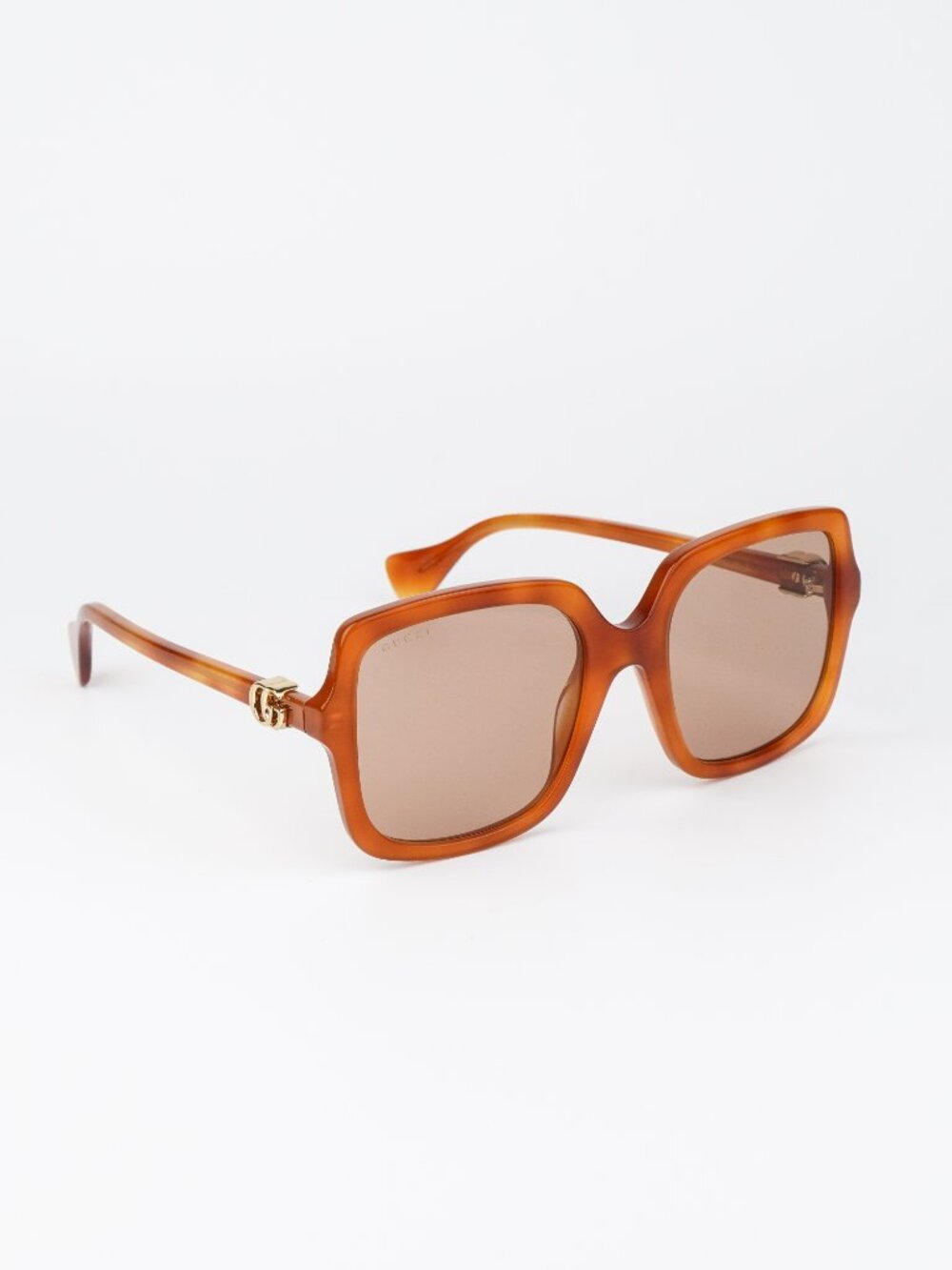 Gucci Women Sunglasses Havana Brown Square GG1070S 002 NEW AUTHENTIC - Picture 4 of 9